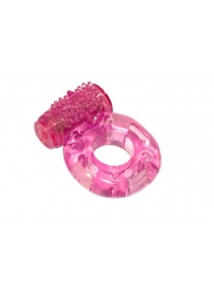 Розовое эрекционное кольцо с вибрацией Rings Axle-pin - Lola Games - в Волгодонске купить с доставкой