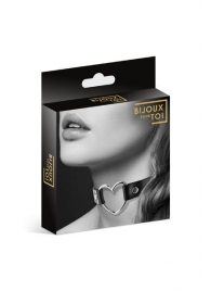 Чёрный чокер с кольцом в форме сердца - Bijoux Pour Toi - купить с доставкой в Волгодонске