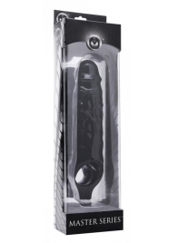 Чёрная увеличивающая насадка на член Mamba Cock Sheath Packaged - 16,5 см. - XR Brands - в Волгодонске купить с доставкой