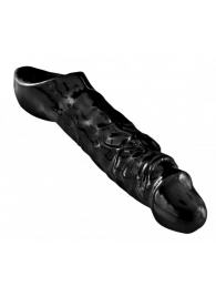 Чёрная увеличивающая насадка на член Mamba Cock Sheath Packaged - 16,5 см. - XR Brands - в Волгодонске купить с доставкой