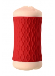 Двухсторонний мастурбатор JOS  NADIN в красном цилиндре - JOS - в Волгодонске купить с доставкой