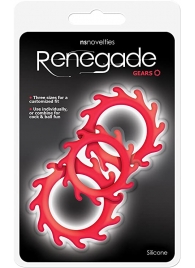 Набор из 3 красных эрекционных колец Renegade Gears - NS Novelties - в Волгодонске купить с доставкой