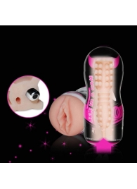 Мастурбатор-вагина Sex In A Can Vibra Vagina Tunnel - Lovetoy - в Волгодонске купить с доставкой