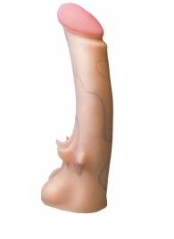 Телесная насадка REAL Standard с усиками на основании - 19 см. - LOVETOY (А-Полимер) - купить с доставкой в Волгодонске