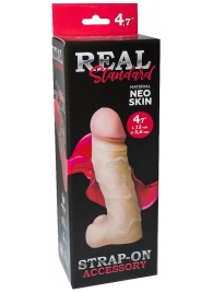 Реалистичная насадка с мошонкой REAL Standard - 15,5 см. - LOVETOY (А-Полимер) - купить с доставкой в Волгодонске