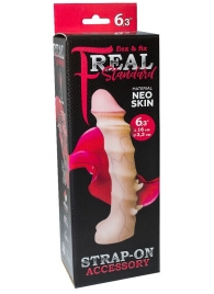 Насадка REAL Standard со спиралевидным узором - 19 см. - LOVETOY (А-Полимер) - купить с доставкой в Волгодонске