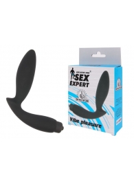 Чёрный вибростимулятор простаты Sex Expert Vibe Pleasure - Sex Expert - в Волгодонске купить с доставкой