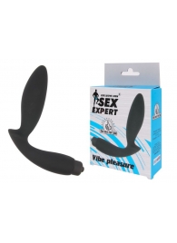 Чёрный вибростимулятор простаты Sex Expert Vibe Pleasure - Sex Expert - в Волгодонске купить с доставкой