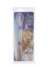 Прозрачное эрекционное кольцо-лассо SILICONE LASSO COCK RING DUAL BEADS - NMC - в Волгодонске купить с доставкой