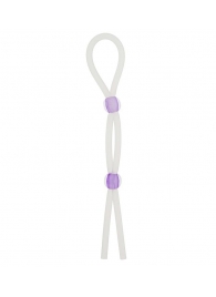 Прозрачное эрекционное кольцо-лассо SILICONE LASSO COCK RING DUAL BEADS - NMC - в Волгодонске купить с доставкой