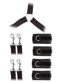 Комплект наручников и поножей LUXURIOUS BED RESTRAINT CUFF SET - Blush Novelties - купить с доставкой в Волгодонске
