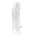 Закрытая прозрачная рельефная насадка Crystal sleeve - 13 см. - Erowoman-Eroman - в Волгодонске купить с доставкой