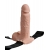 Телесный перезаряжаемый вибрострапон 7  Hollow Rechargeable Strap-on with Balls - 20,3 см. - Pipedream - купить с доставкой в Волгодонске