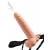 Телесный полый страпон с имитацией эякуляции 7.5  Hollow Squirting Strap-On with Balls Flesh - 21,6 см. - Pipedream - купить с доставкой в Волгодонске