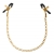 Чёрные с золотом зажимы на соски Gold Chain Nipple Clamps - Pipedream - купить с доставкой в Волгодонске