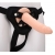 Телесный страпон на черных трусиках STRAP ON REAL DILDO - 20 см. - Dream Toys - купить с доставкой в Волгодонске