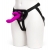 Лиловый страпон Rechargeable Vibrating Strap-On Harness Set - 17,6 см. - Happy Rabbit - купить с доставкой в Волгодонске