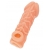 Телесная закрытая насадка с венками Cock Sleeve Size M - 15,6 см. - KOKOS - в Волгодонске купить с доставкой