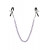 Зажимы для сосков с фиолетовой цепочкой Sweet Caress Nipple Chain - Sweet Caress - купить с доставкой в Волгодонске