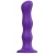 Фиолетовая насадка Strap-On-Me Dildo Geisha Balls size XL - Strap-on-me - купить с доставкой в Волгодонске