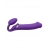 Фиолетовый безремневой вибрострапон Silicone Bendable Strap-On - size XL - Strap-on-me - купить с доставкой в Волгодонске
