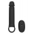 Черная насадка-удлинитель с вибрацией Vibrating Extender With Remote - Dream Toys - в Волгодонске купить с доставкой