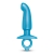 Голубая анальная пробка для массажа простаты Hither Silicone Prostate Plug - 14,3 см. - b-Vibe - в Волгодонске купить с доставкой