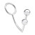 Кольцо на пенис с анальным стимулятором Two Bead Stainless Steel Anal Hook   Cock Ring - BlueLine - в Волгодонске купить с доставкой