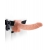 Телесный полый страпон с вибрацией Vibrating Hollow Strap-On with Balls - 24 см. - Pipedream - купить с доставкой в Волгодонске