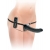 Черный страпон с вагинальной пробкой Deluxe Vibrating Penetrix Strap-On - 19 см. - Pipedream - купить с доставкой в Волгодонске
