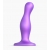 Фиолетовая насадка Strap-On-Me Dildo Plug Curvy size M - Strap-on-me - купить с доставкой в Волгодонске
