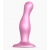 Розовая насадка Strap-On-Me Dildo Plug Curvy size M - Strap-on-me - купить с доставкой в Волгодонске