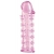 Гелевая розовая насадка на фаллос с шипами - 12 см. - Toyfa Basic - в Волгодонске купить с доставкой