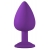 Большая фиолетовая анальная пробка Emotions Cutie Large с голубым кристаллом - 10 см. - Lola Games - купить с доставкой в Волгодонске