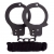 Чёрные наручники из листового металла в комплекте с веревкой BONDX METAL CUFFS LOVE ROPE SET - Dream Toys - купить с доставкой в Волгодонске