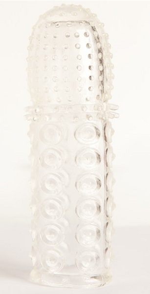 Прозрачная закрытая гелевая насадка - 13,5 см. - Toyfa Basic - в Волгодонске купить с доставкой