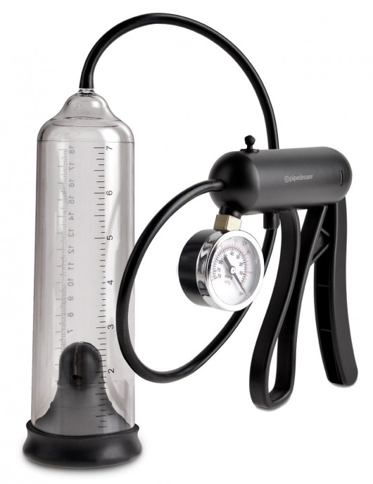 Вакуумная мужская помпа с датчиком давления Pro-Gauge Power Pump - Pipedream - в Волгодонске купить с доставкой