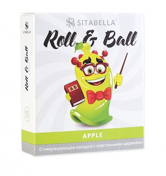 Стимулирующий презерватив-насадка Roll   Ball Apple - Sitabella - купить с доставкой в Волгодонске