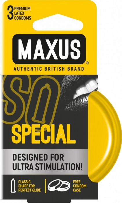 Презервативы с точками и рёбрами в железном кейсе MAXUS Special - 3 шт. - Maxus - купить с доставкой в Волгодонске