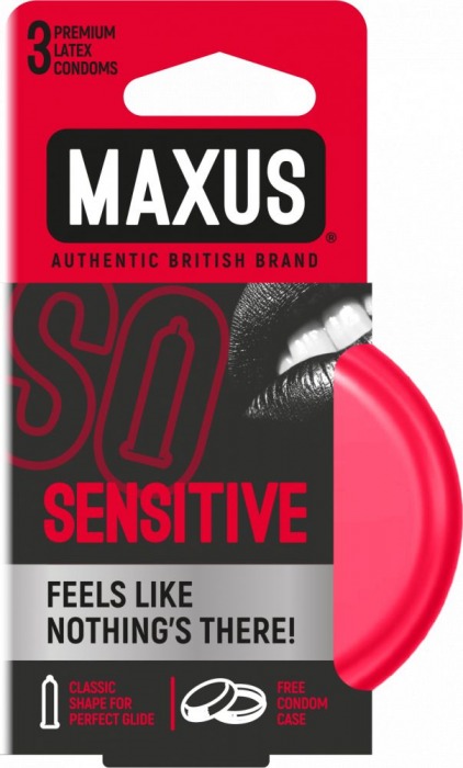 Ультратонкие презервативы в железном кейсе MAXUS Sensitive - 3 шт. - Maxus - купить с доставкой в Волгодонске