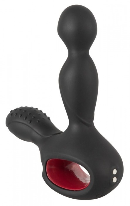 Черный вибромассажер простаты с нагревом и ротацией Prostate Plug - 14,5 см. - Orion - в Волгодонске купить с доставкой