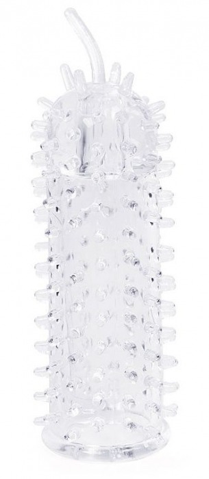 Закрытая рельефная насадка Crystal sleeve с усиками - 12 см. - Erowoman-Eroman - в Волгодонске купить с доставкой