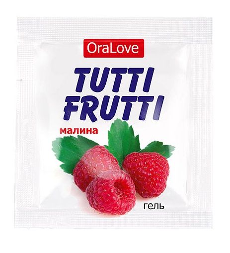 Пробник гель-смазки Tutti-frutti с малиновым вкусом - 4 гр. - Биоритм - купить с доставкой в Волгодонске