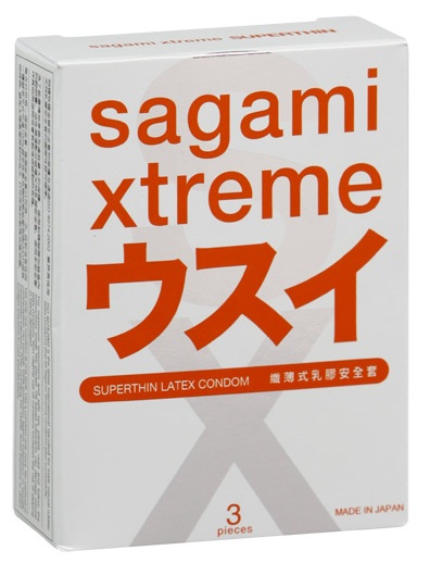Ультратонкие презервативы Sagami Xtreme SUPERTHIN - 3 шт. - Sagami - купить с доставкой в Волгодонске