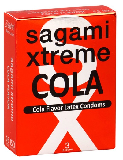 Ароматизированные презервативы Sagami Xtreme COLA - 3 шт. - Sagami - купить с доставкой в Волгодонске