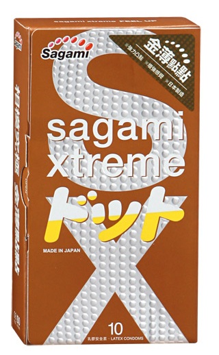 Презервативы Sagami Xtreme FEEL UP с точечной текстурой и линиями прилегания - 10 шт. - Sagami - купить с доставкой в Волгодонске