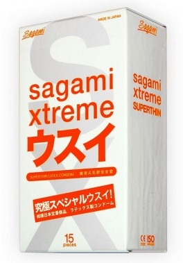 Ультратонкие презервативы Sagami Xtreme SUPERTHIN - 15 шт. - Sagami - купить с доставкой в Волгодонске