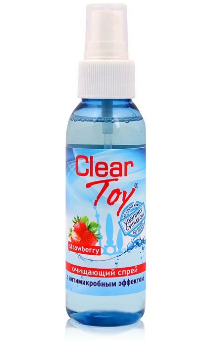 Очищающий спрей для игрушек CLEAR TOY Strawberry - 100 мл. - Биоритм - купить с доставкой в Волгодонске