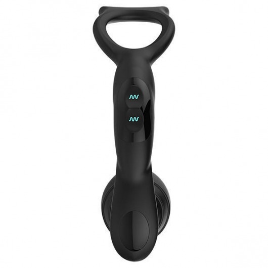 Черная анальная пробка NEXUS SIMUL8 Plug Edition с фиксацией на теле кольцами - Nexus Range - в Волгодонске купить с доставкой