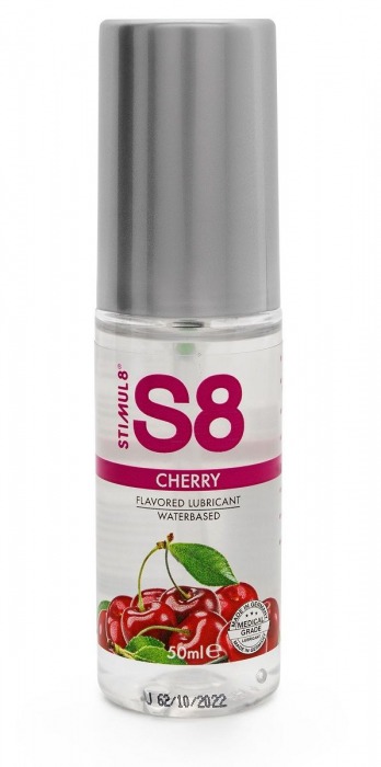 Смазка на водной основе S8 Flavored Lube со вкусом вишни - 50 мл. - Stimul8 - купить с доставкой в Волгодонске